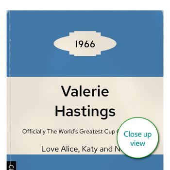 Personalised 60th Birthday Print 1966 Book Cover Gift, 8 of 12