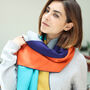 Colourblock Cashmere And Modal Shawl Scarf, thumbnail 3 of 12
