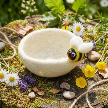 Handmade Felt Garden Bugs Trinket Dish Decoration, 4 of 9