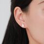 Sterling Silver Extra Tiny Christmas Tree Stud Earrings, thumbnail 6 of 11