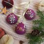 Personalised Festive Foliage Bauble Pink, thumbnail 6 of 9