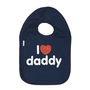 Cute Baby Bib, I Love Daddy, Baby Gift, Cotton Bib, thumbnail 1 of 1