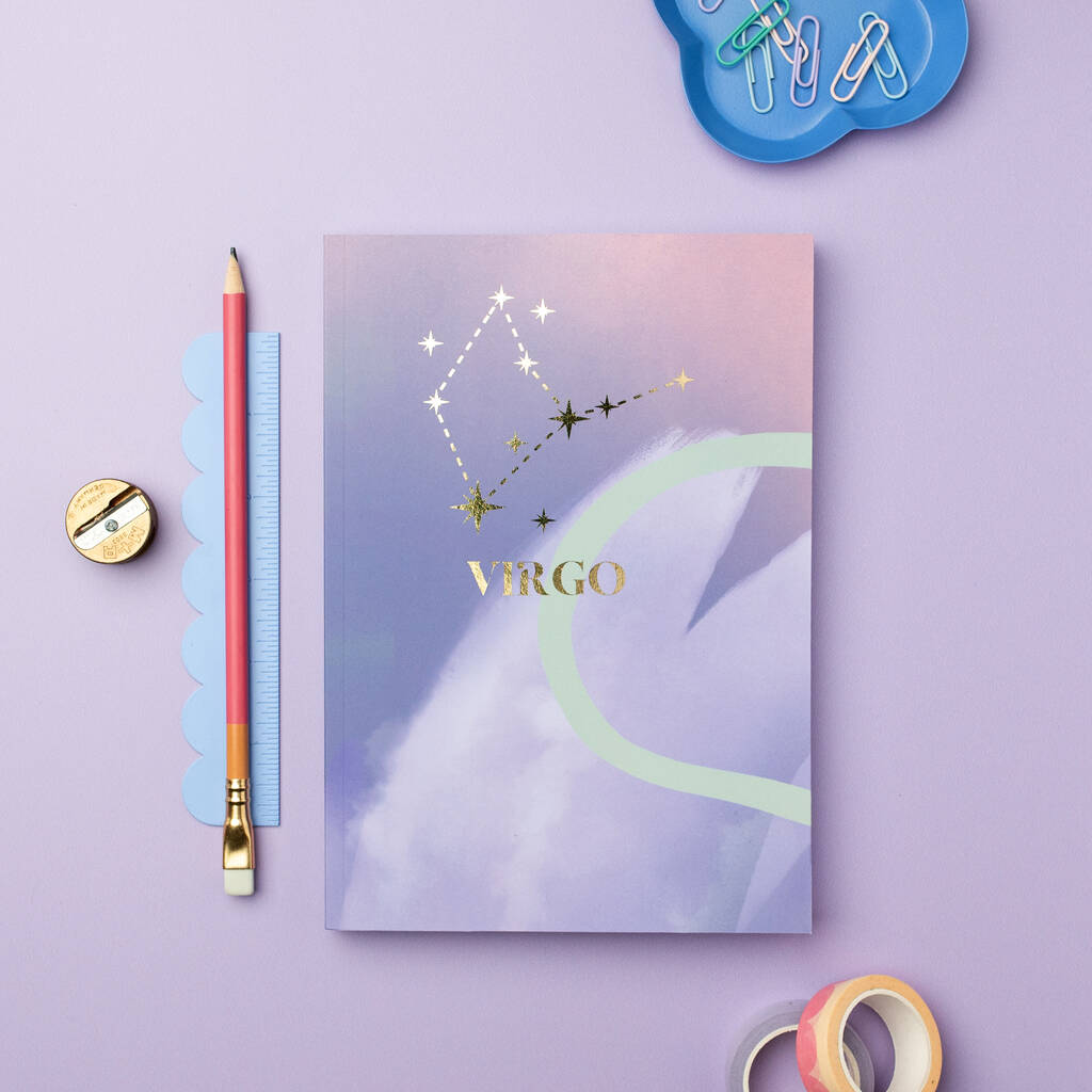 Virgo Zodiac A5 Lined Luxury Notebook, 1 of 6