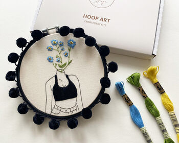 'Forget Me Not' A Fun Floral Embroidery Kit, 7 of 8