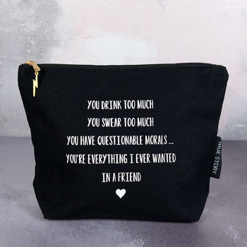 Friendship Quote Make Up Bag, 2 of 3