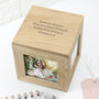 Personalised Oak Friends Photo Cube Keepsake Box, thumbnail 1 of 3