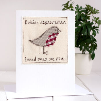Personalised Robin Christmas Or Remembrance Card, 3 of 12