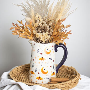 Autumn Harvest Moon Ceramic Flower Vase Jug, 3 of 3