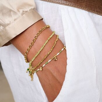 Rania Flower Beaded Friendship Bracelets, 4 of 10