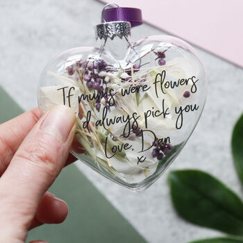 Floral Glass Bauble Keepsake For Mum, 4 of 9