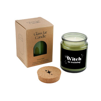 Green Jar Candle • “Witch In Training” • Scented Jar Candle • Gift For Her • Gifts For Him • Halloween Candle • Halloween Decor, 2 of 2