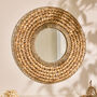 Lakelyn Woven Water Hyacinth Circle Wall Mirror, thumbnail 1 of 4
