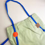 Y2 K Large Nylon Shoulder Tote Bag With Navy Straps, thumbnail 1 of 9