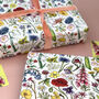 Wildflowers Of Britain Wrapping Paper Set, thumbnail 1 of 11