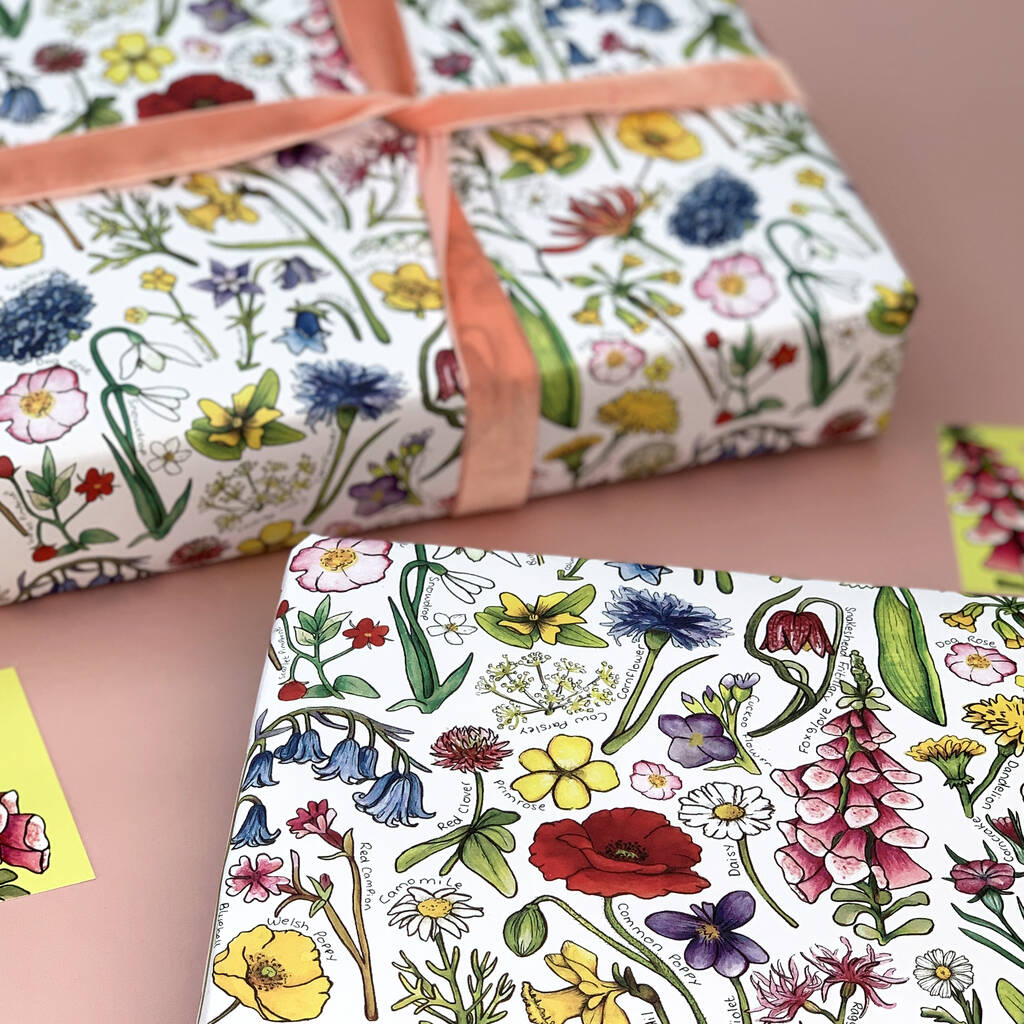 Wildflowers Of Britain Wrapping Paper Set, 1 of 11
