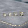 Sterling Silver Cz Stud Earrings, thumbnail 7 of 12