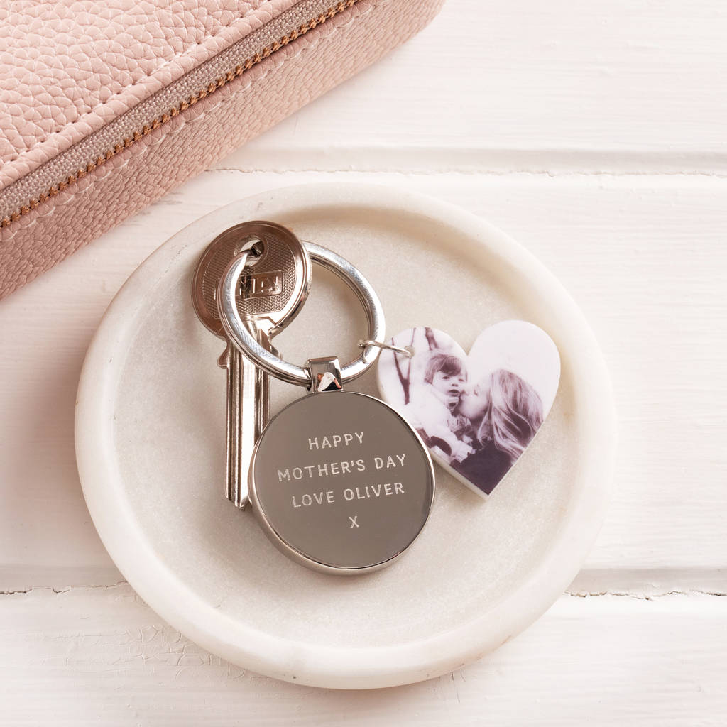 Personalised New Baby Heart Photo Keyring By TwentySeven