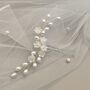 Pearl Flower Bridal Hair Pin With Gold Or Silver Wire, thumbnail 10 of 13