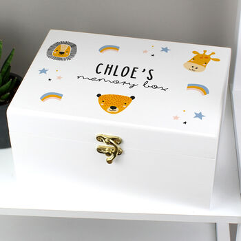 Personalised Safari Animal Keepsake Box, 3 of 5