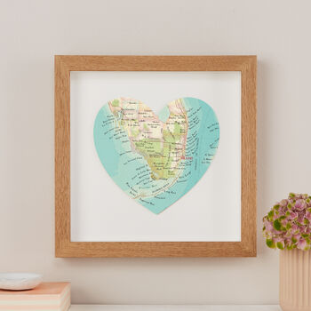 Personalised Location Miami, Florida Map Heart Print, 3 of 4