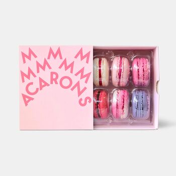 Love Valentine's Macarons Gift Box Of Six, 5 of 12