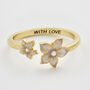 Gold Jasmine And Pearl Ring, thumbnail 3 of 8