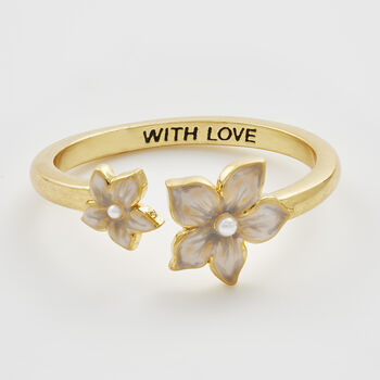 Gold Jasmine And Pearl Ring, 3 of 8