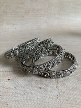 Oxidised Mirrorwork Indian Bangles Two.Eight, 4 of 4