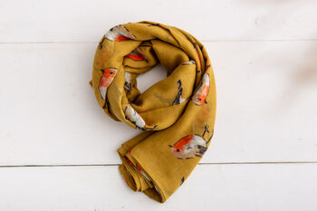 Personalised Robin Redbreast Scarf, 3 of 5