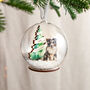 Personalised Dog And Christmas Tree Bauble, thumbnail 2 of 7