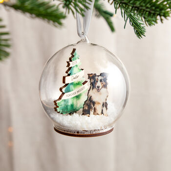 Personalised Dog And Christmas Tree Bauble, 2 of 7