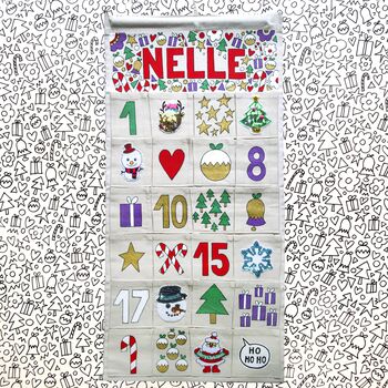 Personalised Hand Painted Christmas Advent Calendar, 8 of 12