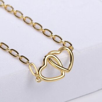 Gold Plated Mother And Daughter Hearts Bracelet By My Posh Shop ...