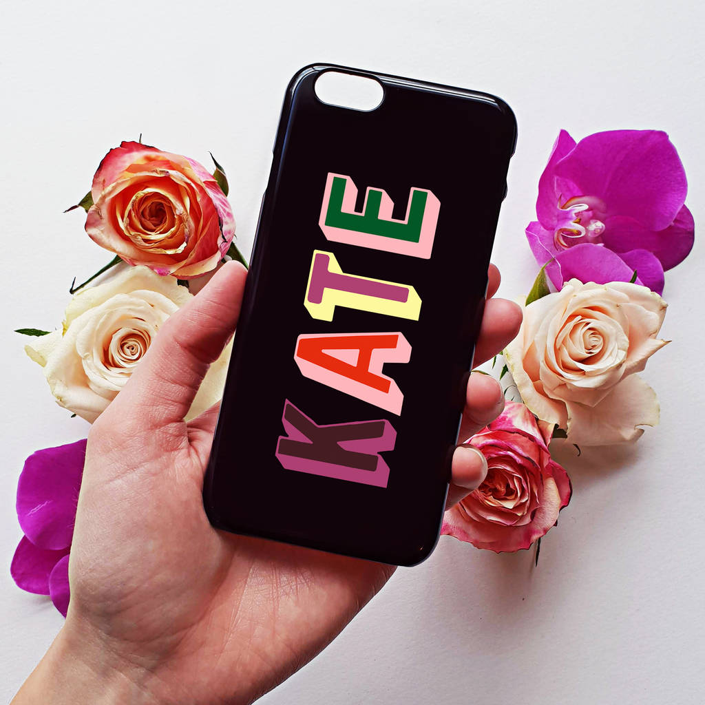 Rainbow Font Personalised Phone Case, 1 of 5