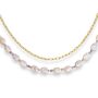 White Rectangular Pearl Versatile Sweater Necklace, thumbnail 2 of 5