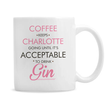 Personalised Acceptable To Drink Pink Ceramic Mug, 4 of 5