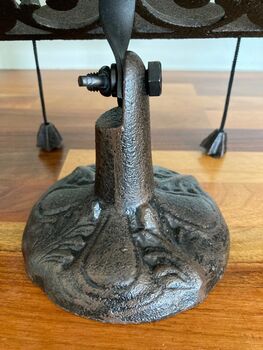 Brown Cast Iron Cook Book Holder Kitchen Recipe Stand, 6 of 6