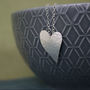 Sterling Silver Watercolour Oak Heart Pendant, thumbnail 2 of 3