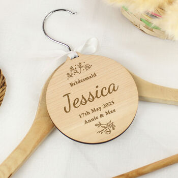 Personalised Wedding Wooden Tag For Hangers And Seats, 5 of 11
