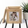 Personalised Oak Wedding Photo Cube, thumbnail 5 of 7