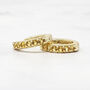 Citrine November Birthstone Small Huggie Hoop Earrings, thumbnail 1 of 4