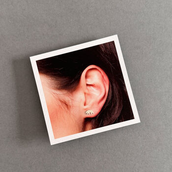 Thank You Sterling Silver Bear Earrings, 7 of 9