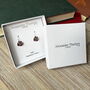 Red Rose Drop Earrings, Silver Plated, thumbnail 6 of 6