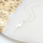 Personalised Sterling Silver Lightning Bolt Necklace, thumbnail 1 of 5