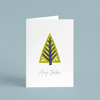 Decorative Folk Tree Christmas Card Pack, 2 of 4