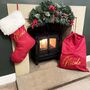 Xmas Stockings / Sacks Personalise With Name Faux Suede, thumbnail 1 of 5