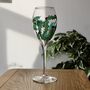 Holly Leaf Painted Wine Glass, thumbnail 1 of 9