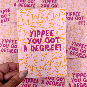 Colourful 'Yippee You Got A Degree' Graduation Card, 5 of 6