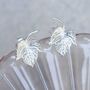 Sterling Silver Ivy Leaf Stud Earrings, thumbnail 5 of 8