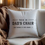 Personalised Dad's Chair Cushion Funny Gifts For Dad, thumbnail 2 of 2